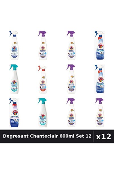 Chanteclair Set 12 Degresant Universal 600ml - Lavanda, Bicarbonat, Anti-Miro...