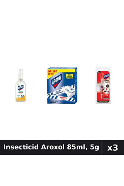 Aroxol Set 3 Insecticid - Loțiune Repelent 85ml + Pastile Anti-Insecte 5g
