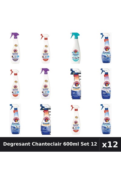 Chanteclair Set 12 Degresant Universal 600ml - Lavanda, Marsilia, Mosc, Anti-...