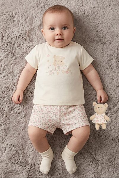 Rock A Bye Baby Boutique Toddlers Girl 3 Pcs Graphic Print T-Shirt And Shorts...