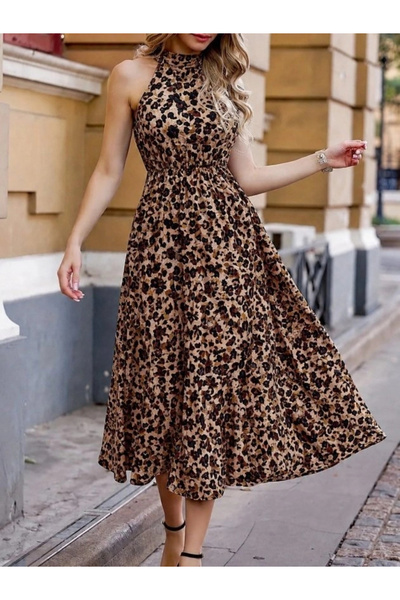 Generic Brand Women's Off the Shoulder Circle Neckline Pattern Maxi Single Je...