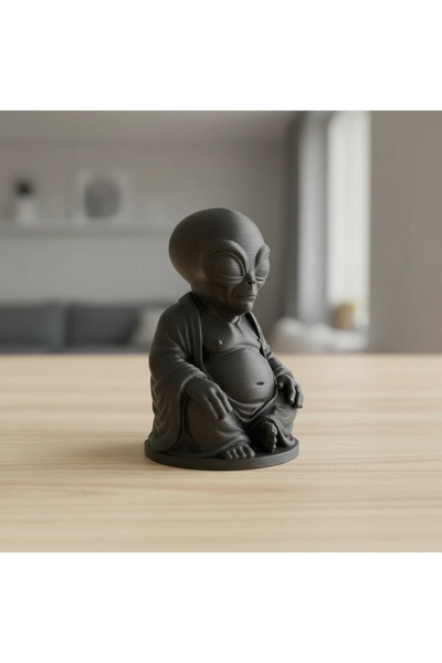OEM Statueta Decorativa Alien Meditatie, Obiect Decor Casa si Birou