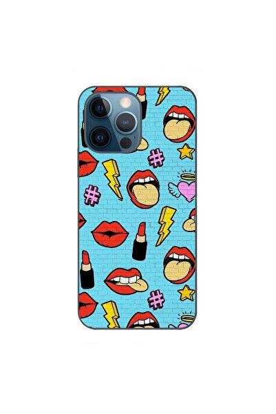 OEM Husa compatibila cu Apple iPhone 12 Pro Silicon Gel Tpu Model Pop Art Lips