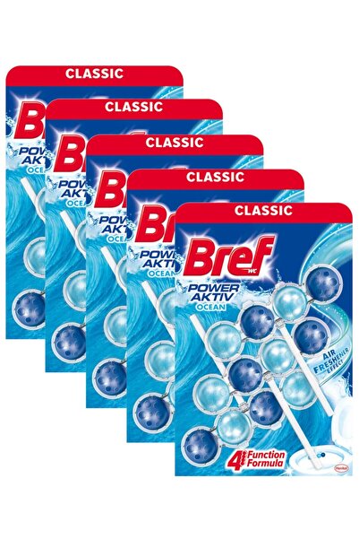 Bref Power Aktiv Toilet Seat Block Ocean 3 x 50g - 5 Packs
