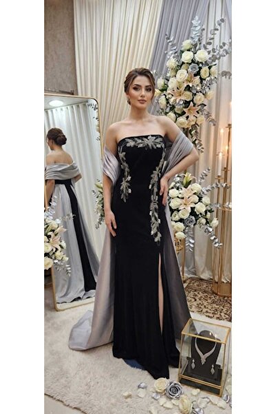shahad fashion فستان سهرة بستايل الملكة السوداء، هيبة وهوليوود بلمسة شرقية