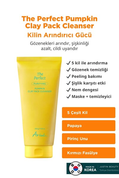 Ariul The Perfect Pumpkin Clay Pack Cleanser - Balkabağı Özlü Arındırıcı Kil ...