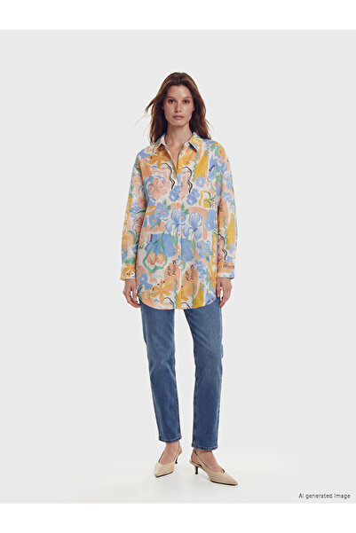 LC Waikiki Patterned Oversize Women's Shirt Tunic