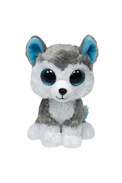 TY Beanie Boos Slush Χνουδωτό Σκυλάκι Γκρι Και Λευκό 15εκ