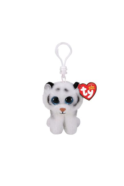 TY Beanie Boos Tundra Χνουδωτό Κλιπ Τιγράκι Λευκό 8.5εκ