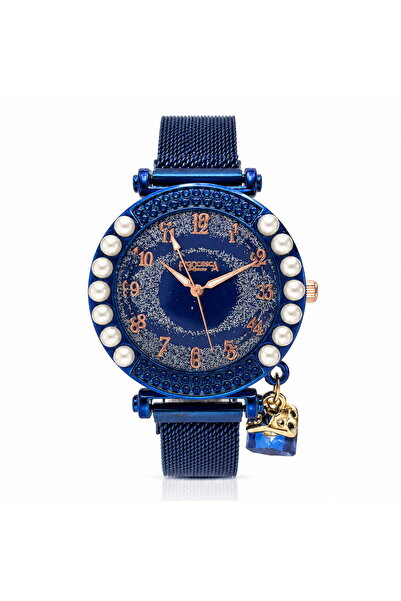 Watch Ceas de damă cu brățară magnetică, Francesca di Geneva, Albastru, FF223