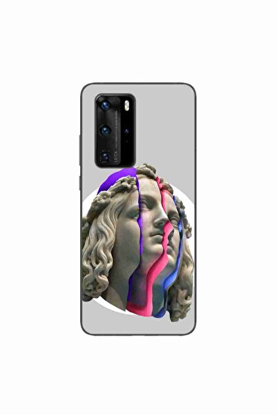 OEM Θήκη συμβατή με Huawei P40 Pro από σιλικόνη gel TPU, μοντέλο Neon Ruins