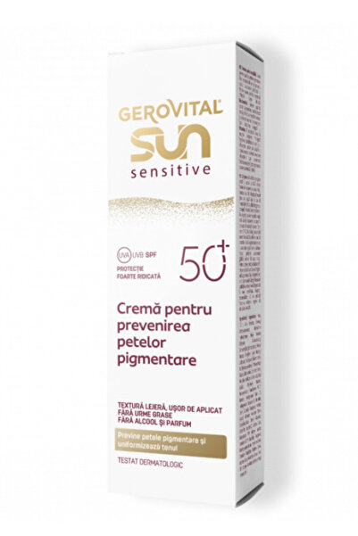 Gerovital Sun Cream for Pigment Spot Prevention SPF50+ Sensitive – High Prote...