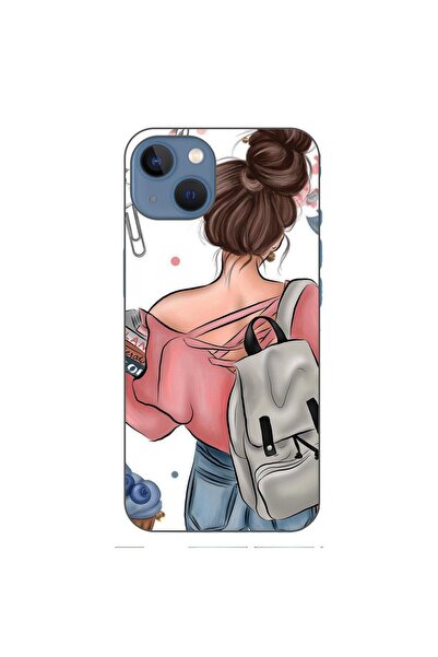 OEM Husa compatibila cu Apple iPhone 13 Silicon Gel Tpu Model Girl Fashion Sc...