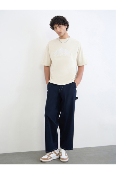 Styli Men Heavyweight Woven Baggy Pants