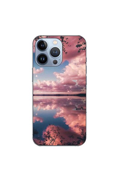 OEM Husa compatibila cu Apple iPhone 13 Pro Silicon Gel Tpu Model Pink Clouds