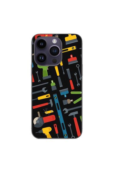 OEM Θήκη συμβατή με Apple iPhone 14 Pro από σιλικόνη gel TPU με σχέδιο εργαλείων