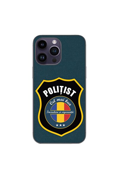 OEM Husa compatibila cu Apple iPhone 14 Pro Max Silicon Gel Tpu Model Politist