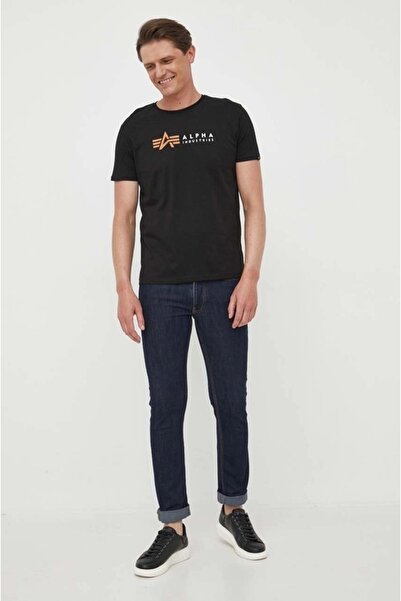 Alpha Industries Tricou negru bărbătesc Label Tee