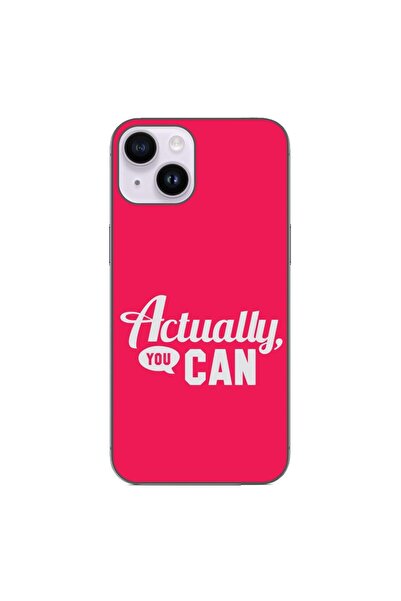 OEM Husa compatibila cu Apple iPhone 14 Silicon Gel Tpu Model Mesaj Actually ...