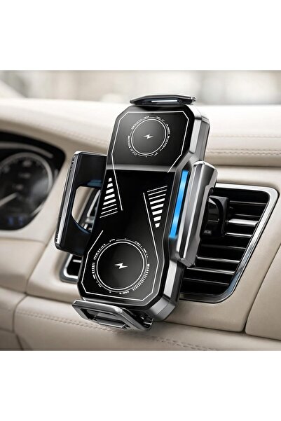 Auto Family FZE حامل هاتف لاسلكي للسيارة مع شاحن، دوران 360 درجة °   حامل هات...