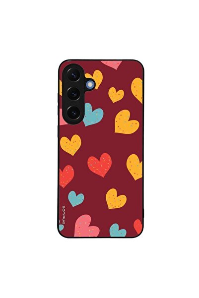 Sonique Θήκη Heart Series για Samsung Galaxy S25 Plus Μπορντώ