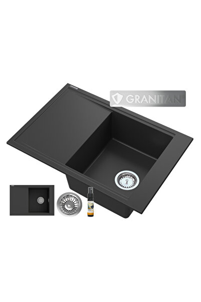 Granitan Chiuveta granit LEPE, 1 cuva cu picurator, cu sifon si impregnant