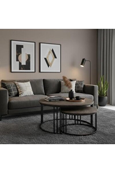 Palma homez Nesting Tables Set - Different Sizes - Dark Brown