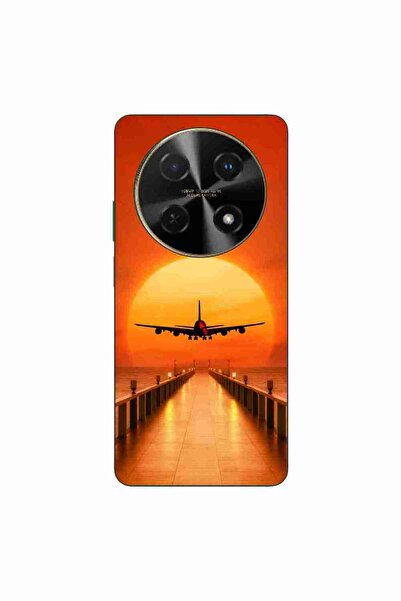 OEM Case compatible with Huawei Nova 12i Silicon Gel Tpu Pattern Airplane Sunset