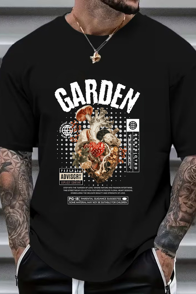 Sarah's Boutique Men's T-shirt – 100% cotton – "Garden"