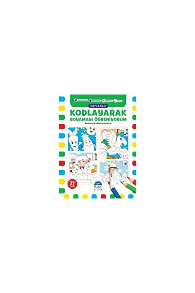 Martı Çocuk Yayınları Kodlayarak Boyamayı Öğreniyorum (Koparmalı) - 1; Renkle...