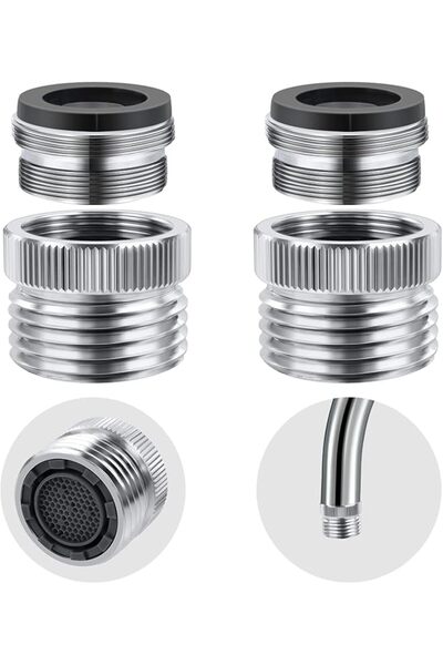 The Bros 2 Pack Faucet To Hose Adapter With Aerator, 3/4" Garden Hose Adapter...