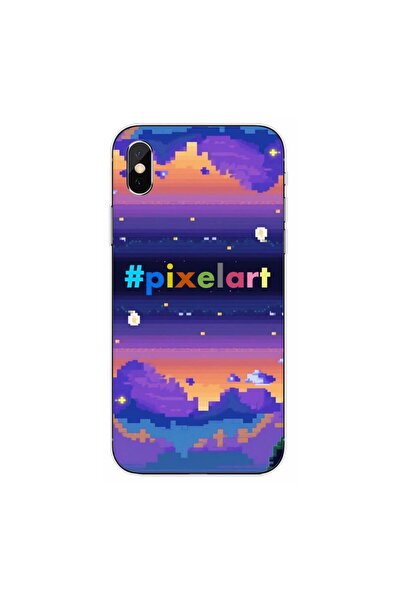 OEM Husa compatibila cu Apple iPhone XS Max Silicon Gel Tpu Model Pixel Art P...