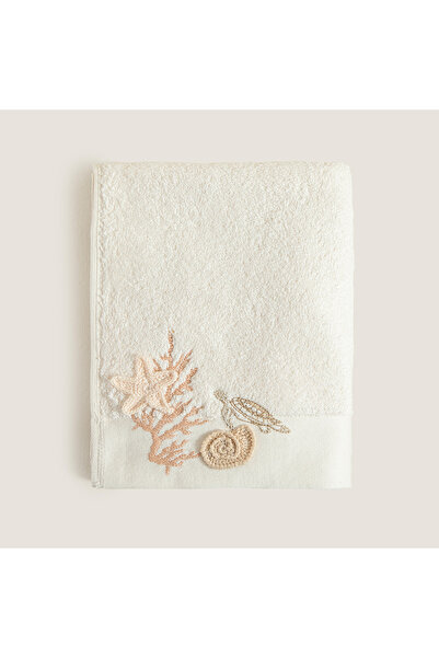 Chakra Tortue Bamboo Face Towel 50X90 cm Ecru