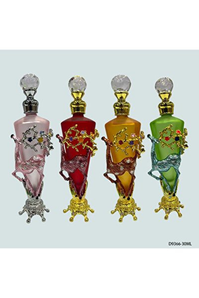 NUJET 4 قطع زجاجة عطر كريستالية للزيوت العطرية سعة 30 مل D9366