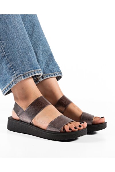 ALOGO Women's Gun Sandals with Elastic Straps Mann