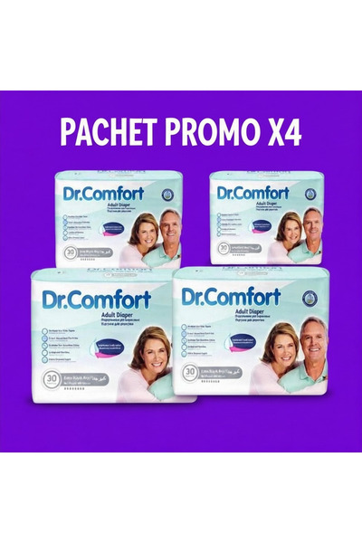 Dr.Comfort Pachet Promo Scutece Adulți cu Prindere Laterală Dr. Comfort XL (4...