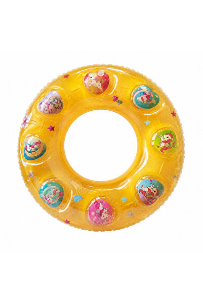 Bsr Colac de plaja, gonflabil, model ponei, PVC, galben, 60 cm
