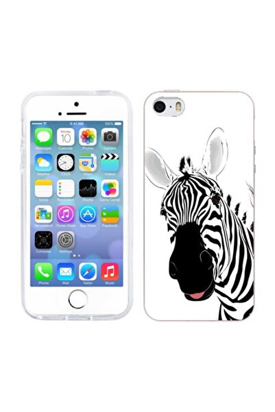 OEM Husa compatibila cu Apple iPhone 5S, iPhone 5 Silicon Gel Tpu Model Zebra...