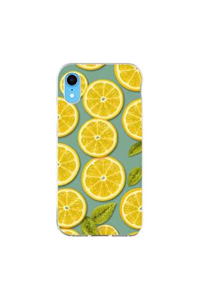 OEM Husa compatibila cu Apple iPhone XR Silicon Gel Tpu Model Summer Lemon Sl...