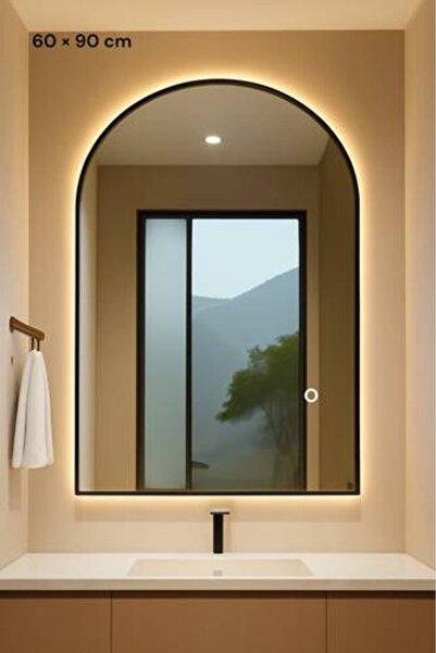 bity thok مرآة حائط LED كهربائية بثلاثة أوضاع إضاءة – مقاس 90×60