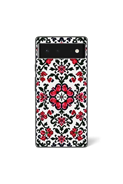 OEM Husa compatibila cu Google Pixel 6 Silicon Gel Tpu Model Traditional Knit...