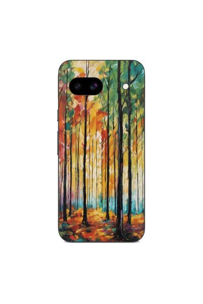 OEM Калъф, съвместим с Google Pixel 8A, силиконов гел TPU, с десен  "Цветна г...