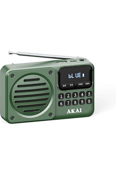 AKAI APR-300 Ρετρό Μίνι Ραδιόφωνο με Bluetooth και USB Πράσινο