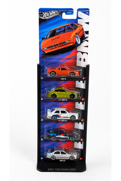 ERCTECH Hotwheels Kartlı Araç Standı 5'li Sergileme Rafı Koleksiyon Display S...