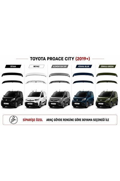 TOYOTA PROACE CITY 2019+ ABS PLASTİK MAVİ (KİAMA BLUE) SPOİLER