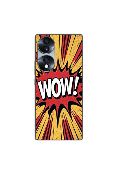 OEM Husa compatibila cu Honor 70 Silicon Gel Tpu Model Comic Book WOW Text