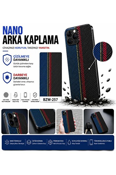Biemtek 3M Örgü Desen Arka Kaplama iPhone 14 Pro Max
