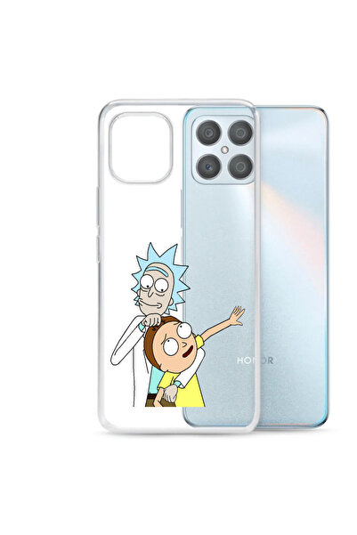 OEM Husa compatibila cu Honor X8 Silicon Transparenta Model Rick And Morty Close