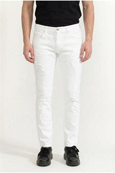 Armani Exchange Erkek Jean Pantolon Beyaz