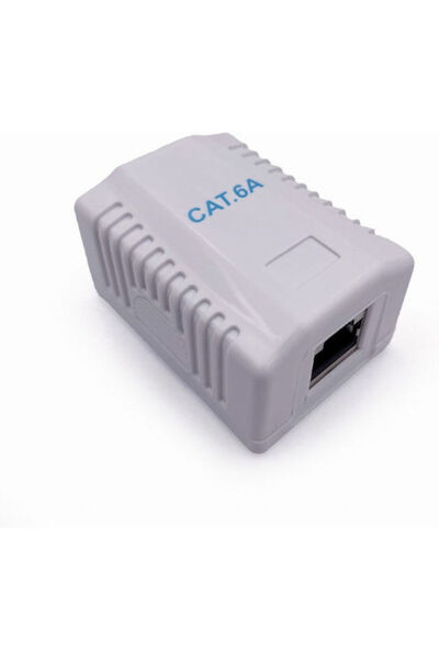 Cablexpert Cat6a FTP Μονή Πρίζα Δικτύου Επιτοίχιας Τοποθέτησης σε Κουτί Λευκό